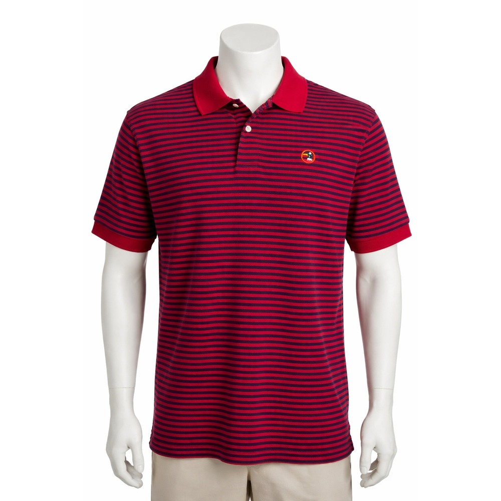 Duck Head Men's‎ Medium Red Navy Striped Polo Shirt Dadcore Americana Heritage